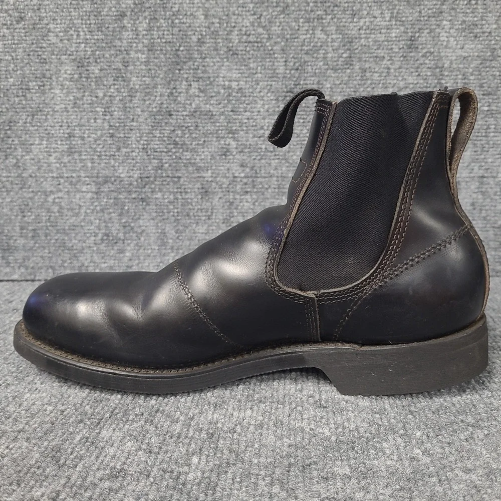 WEINBRENNER Black Leather Safety Toe BILTRITE Sole Chelsea Boots Men's 8 R 1987